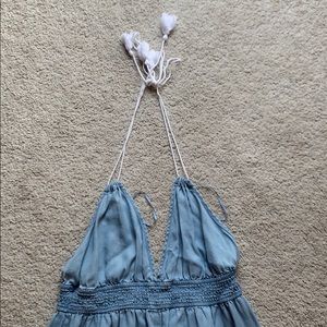 VICI Denim halter maxi NEVER WORN